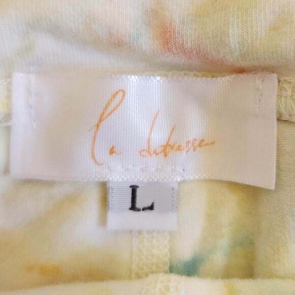 LA DETRESSE Rainbow Sherbet activewear athletic athleisure bike shorts Sz L NEW - Picture 4 of 7